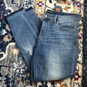 Express light wash distressed jeans